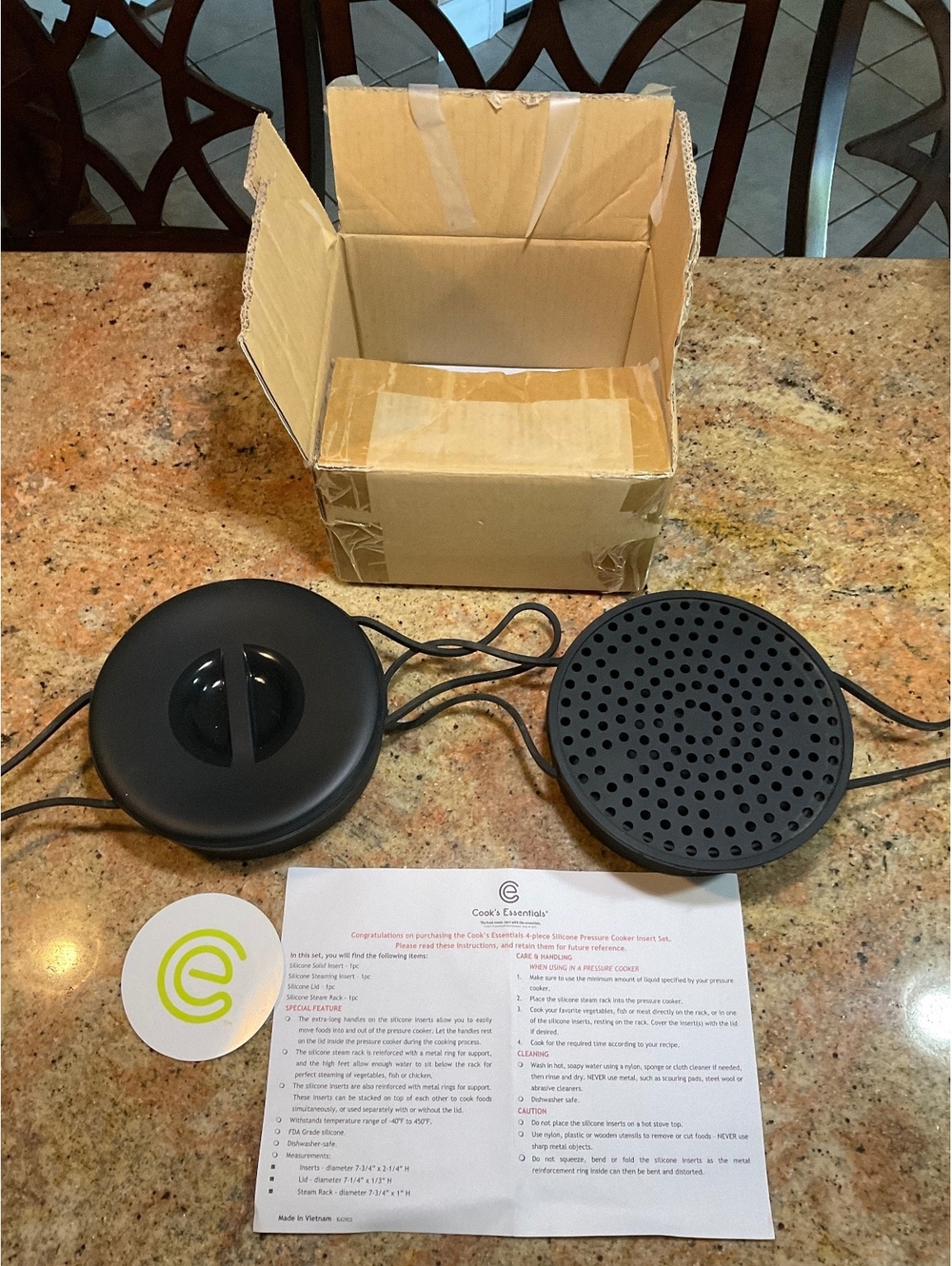Cooks Essential 4pc. Silicone Inserts For Pressure Cooker NIB